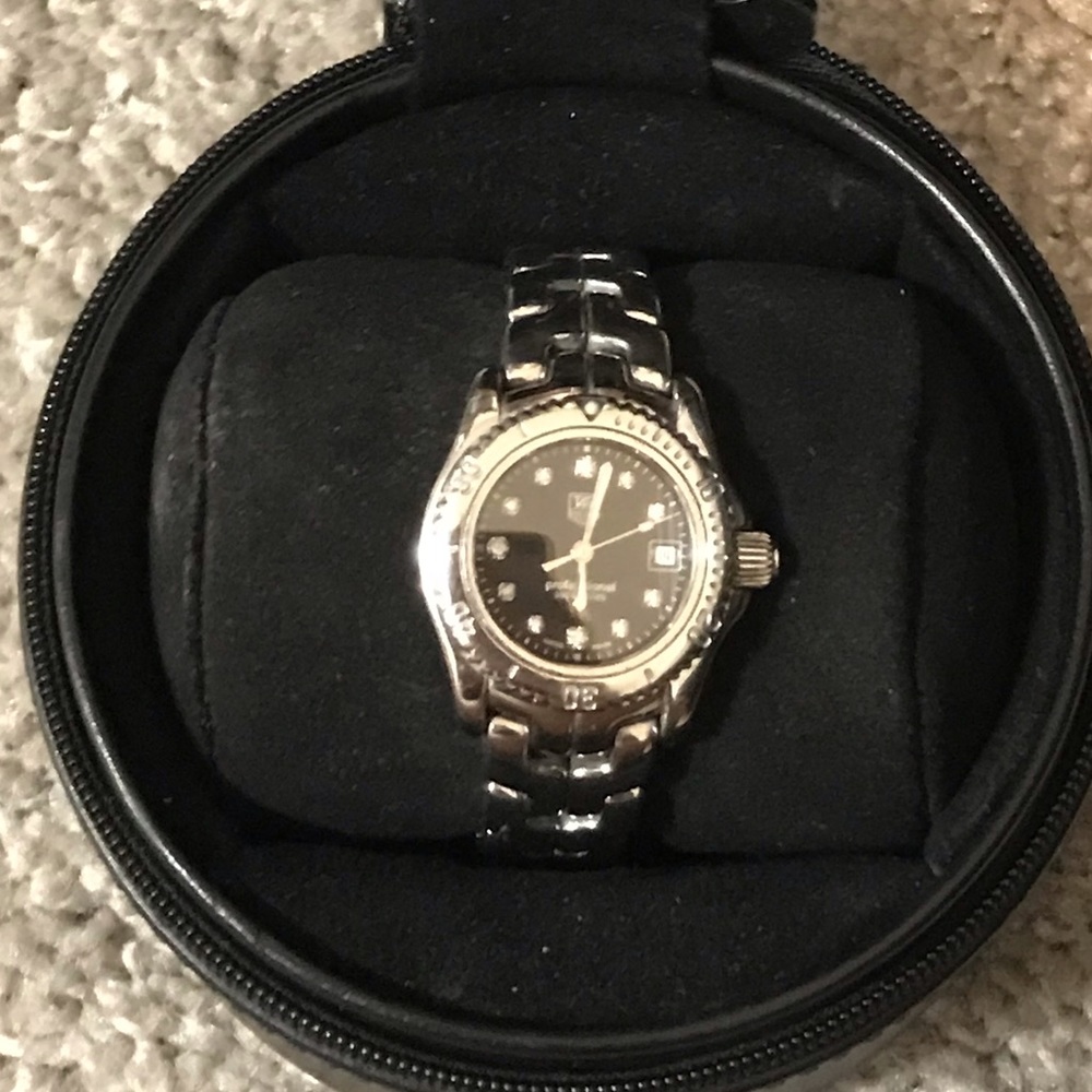 Tag Heuer women’s link quartz watch with Diamonds